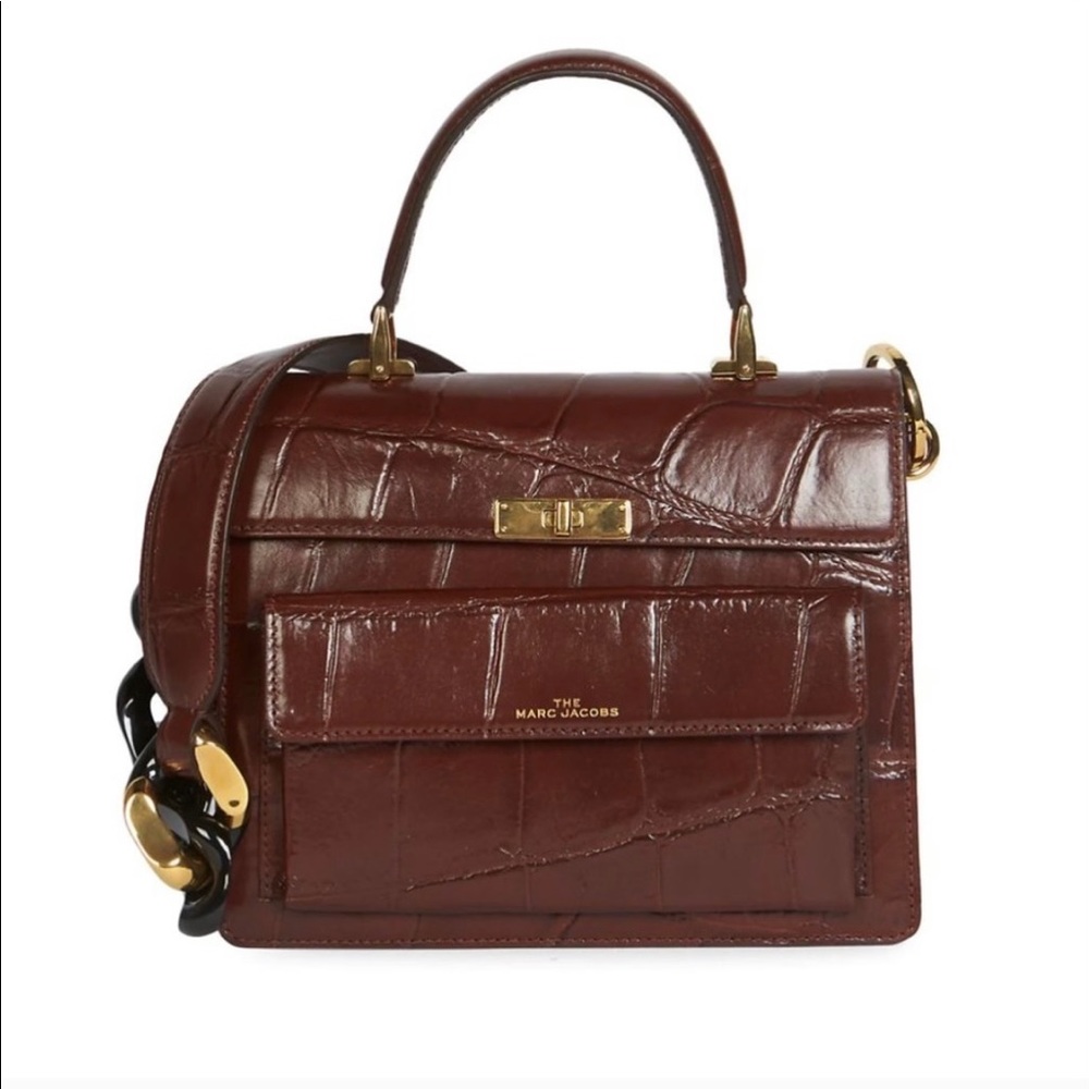 Marc Jacobs Uptown Bag - Brown Croc Embossed Bag